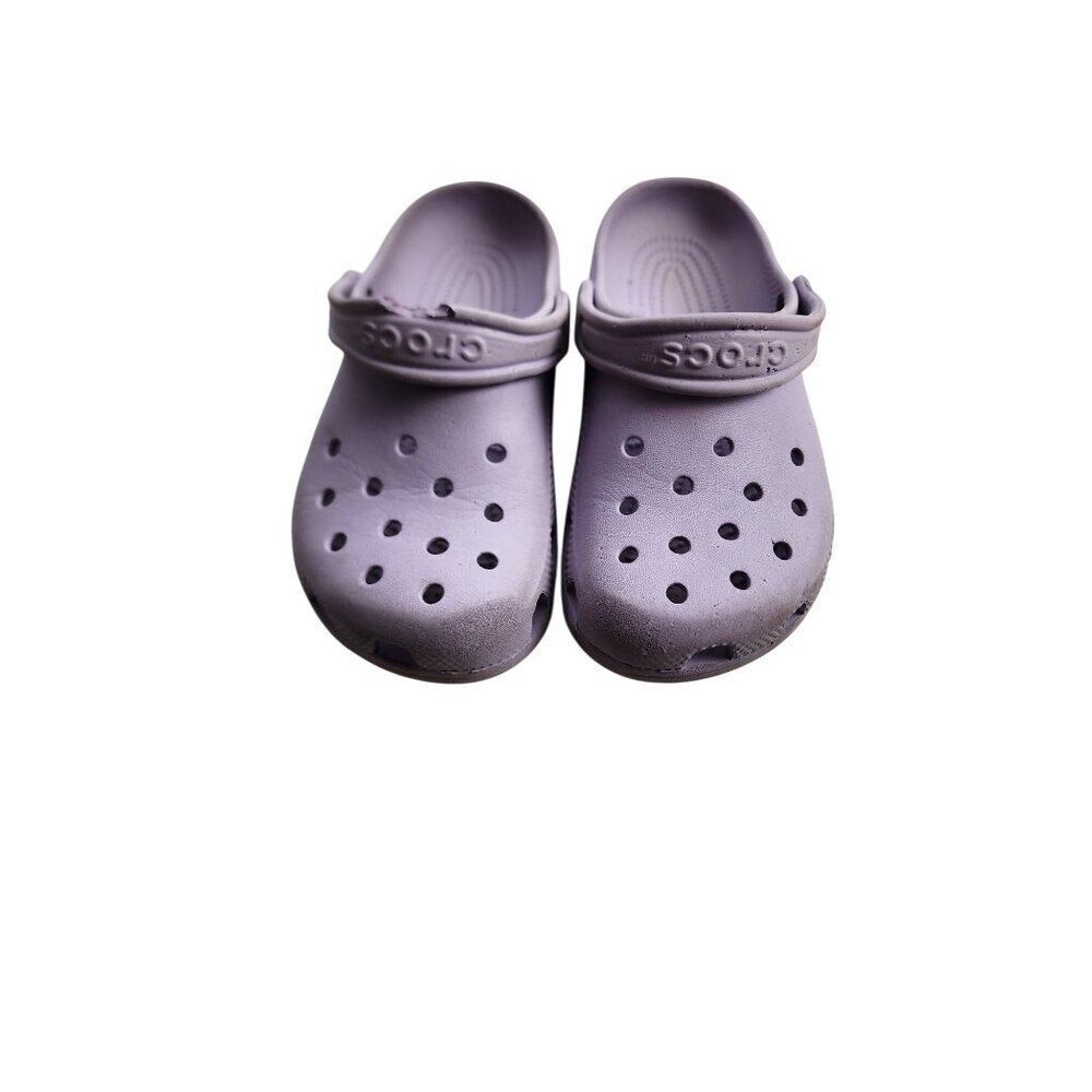 Lilac Juniors Size 1 Crocs, Slight Damage